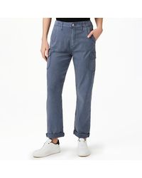 PAIGE - Drew Cargo Denim Trouser - Lyst