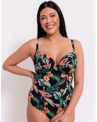 Curvy Kate - Cuba Libre Padded Plunge Swimsuit Print Mix - Lyst