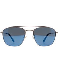 Police - Square Shiny Rose Smoke Mirror Spl996 Origins Lite 2 Metal - Lyst