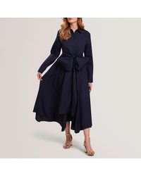 Ted Baker - Ellisia Wrap Shirt Cotton Midi Dress - Lyst
