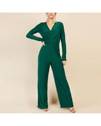 Little Mistress - Crossover Detail Jumpsuit - Lyst