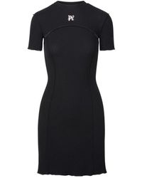Palm Angels - Monogram Mini Dress Cotton - Lyst