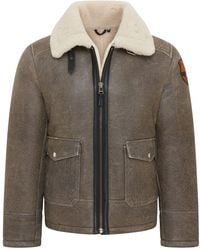 Infinity Leather - B3 Real Shearling Sheepskin Ww2 Bomber Leather Flying Aviator Jacket - Lyst