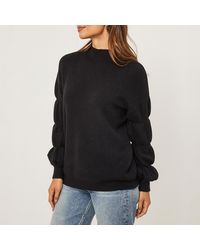 Sofiacashmere - Ribbed Bubble Sleeve Cashmere Blend Jumper - Lyst