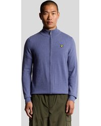 Lyle & Scott - Lambswool Blend Zip Cardigan - Lyst
