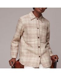 Whistles - Multi Checked Wool Overshirt - Lyst