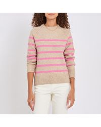 Joules - Oatmeal/ Stripe Wool Blend Jumper - Lyst