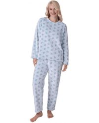CAMILLE - Supersoft Printed Full Length Pyjama Set - Lyst