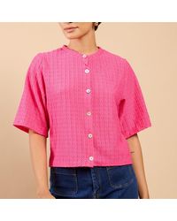 Little Mistress - Button Top With Boxy Silhouette - Lyst