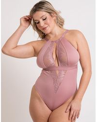 Scantilly - Indulgence Multiway Stretch Lace Body Dusty Rose - Lyst