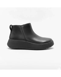Fitflop - F-Mode Flatform Flat Ankle Boots - Lyst