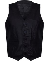 Infinity Leather - Classic Leather Waistcoat-Grantham - Lyst