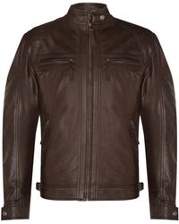 Infinity Leather - Classic Leather Quilted Biker Jacket-Silsden - Lyst