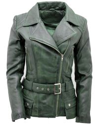 Infinity Leather - Long Leather Biker Jacket-Quito - Lyst