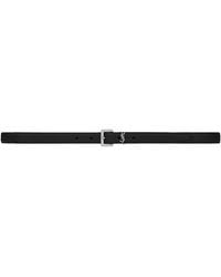 Saint Laurent - Leather Cassandre Square Buckle Belt - Lyst