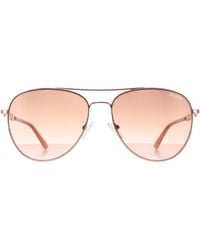 Guess - Aviator Shiny Rose Gradient Gf6143 Metal - Lyst
