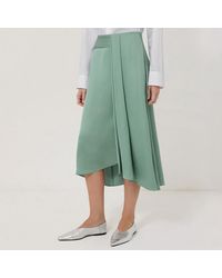 Jigsaw - Satin Crepe Waist Detail Skirt - Lyst