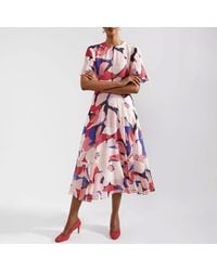 Hobbs - Freya Silk Dress - Lyst