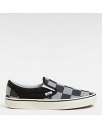 Vans - Mono Checkerboard Classic Slip On Shoes - Lyst