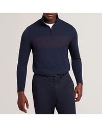 Ted Baker - Simonea Panel Half-Zip Jumper - Lyst