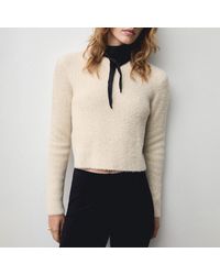 Mango - Furry Glitter Detail Jumper - Lyst