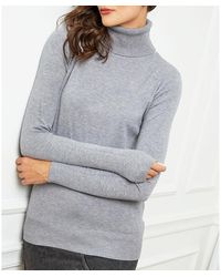 Sofiacashmere - Cashmere Blend Roll Neck Jumper - Lyst