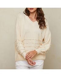 Sofiacashmere - Cashmere Blend Pearl Stripe Jumper - Lyst