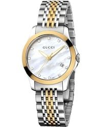 Gucci - G-Timeless Ladies Watch With Mother Of Pearl Dial - Lyst