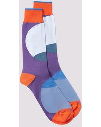 Duchamp - Circle Print Cotton Blend Socks - Lyst