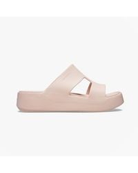 Crocs™ - Blush Getaway Platform Heeled Sandals - Lyst