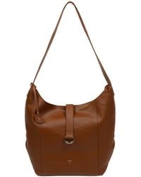 NiNa Amora - 'Sofia' Tan Leather Tote Bag - Lyst