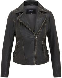 Infinity Leather - Quilted Leather Brando Classic Biker Jacket - Lyst