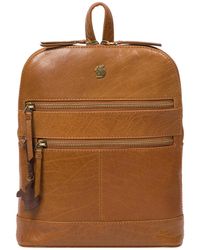 Conkca - 'Francisca' Dark Tan Leather Backpack - Lyst