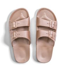 FREEDOM MOSES - Metallic Bronze Scented Flat Sliders - Lyst
