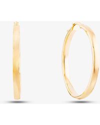 T.H.Baker - 9Ct Rectangular Tube Hoop Earrings 1.53.3719 - Lyst