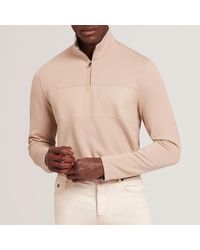 Ted Baker - Taupe Simonea Panel Half-Zip Jumper - Lyst