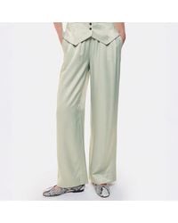 Whistles - Sage Rita Elasticated Straight Leg Trousers - Lyst