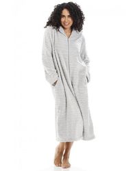 CAMILLE - Supersoft Fleece Zip Up Animal Print Robes - Lyst