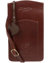 Conkca - 'Siren' Conker Leather Cross Body Phone Bag - Lyst