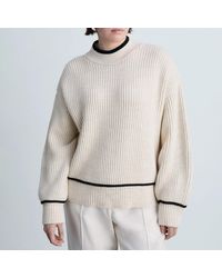 Mango - Perkins Neck Jumper With Contrasting Details - Lyst