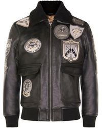 Infinity Leather - A2 Top Gun Leather Bomber Jacket-Camborne - Lyst