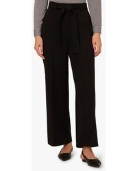 Adrianna Papell - Twill Zip Fly Belted Wide Leg Pant - Lyst