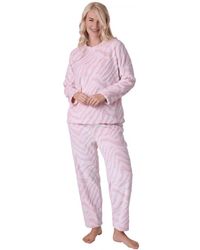 CAMILLE - Supersoft Printed Full Length Pyjama Set - Lyst