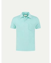 Aurélien - Mint Terry Polo Shirt 2 - Lyst