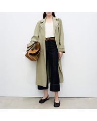 Mango - Khaki Soft Trench Coat With Belt - Lyst