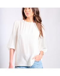 Needs No Label - Puff Sleeve Blouse - Lyst