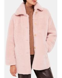 Whistles - Mia Shearling Coat - Lyst