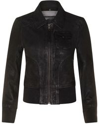 Infinity Leather - Leather Ma-1 Varsity Jacket-Ann Arbor - Lyst