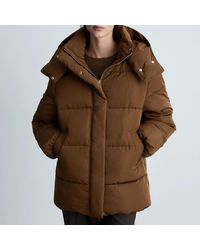Mango - Quilted Midi Anorak With Hood - Lyst