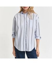 GANT - Classic Poplin Striped Shirt - Lyst